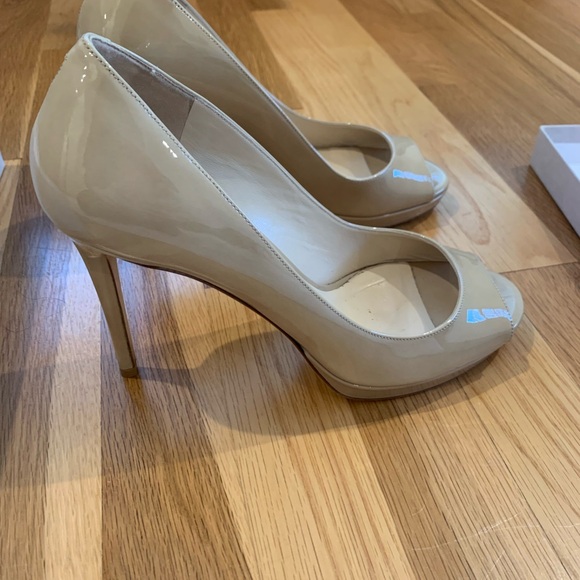 Jimmy Choo Nude Patent Heels- Luna 100, size 39. - Picture 5 of 7
